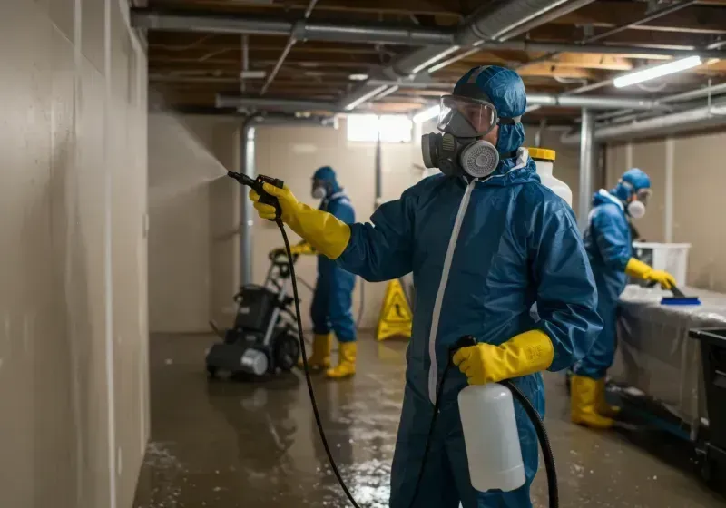 Basement Sanitization and Antimicrobial Treatment process in Neponsit, NY